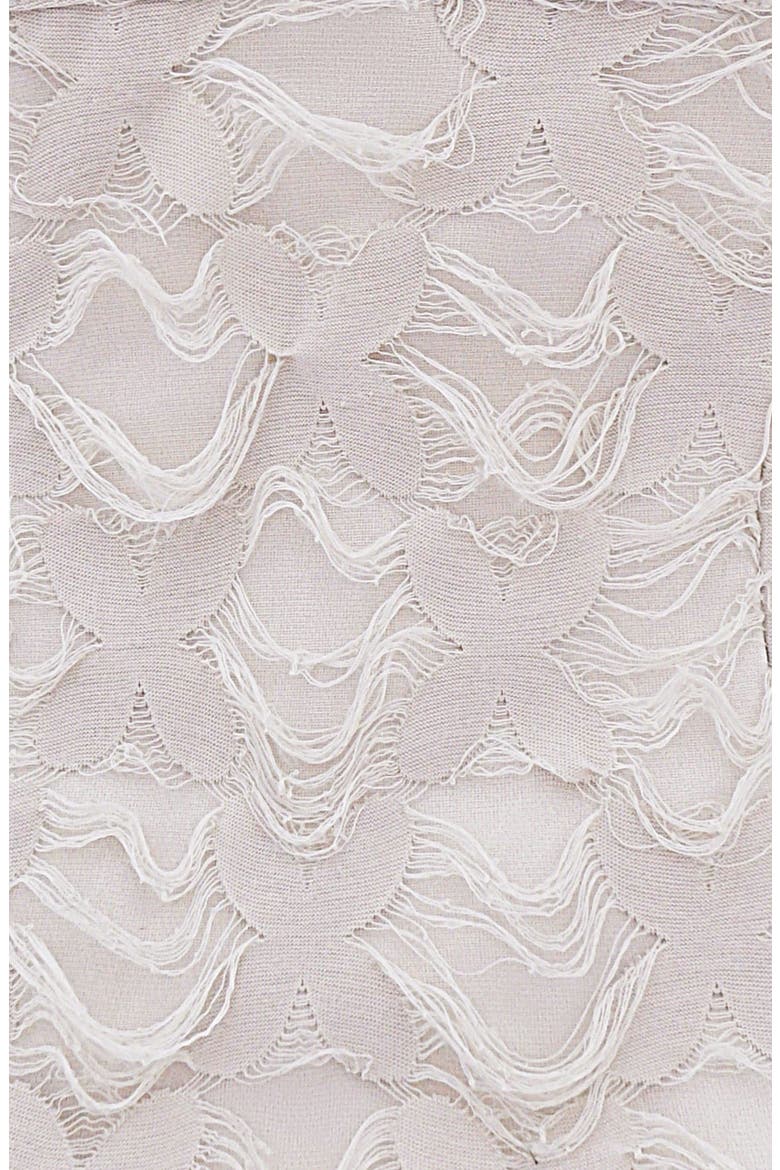 Fray Floral Detail Square Neck Top, Alternate, color, TAUPE