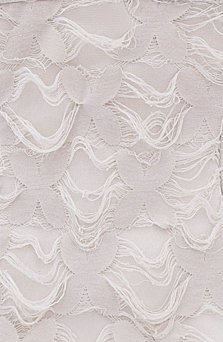 Mistress Rocks Fray Floral Detail Square Neck Top, Alternate, color, Taupe