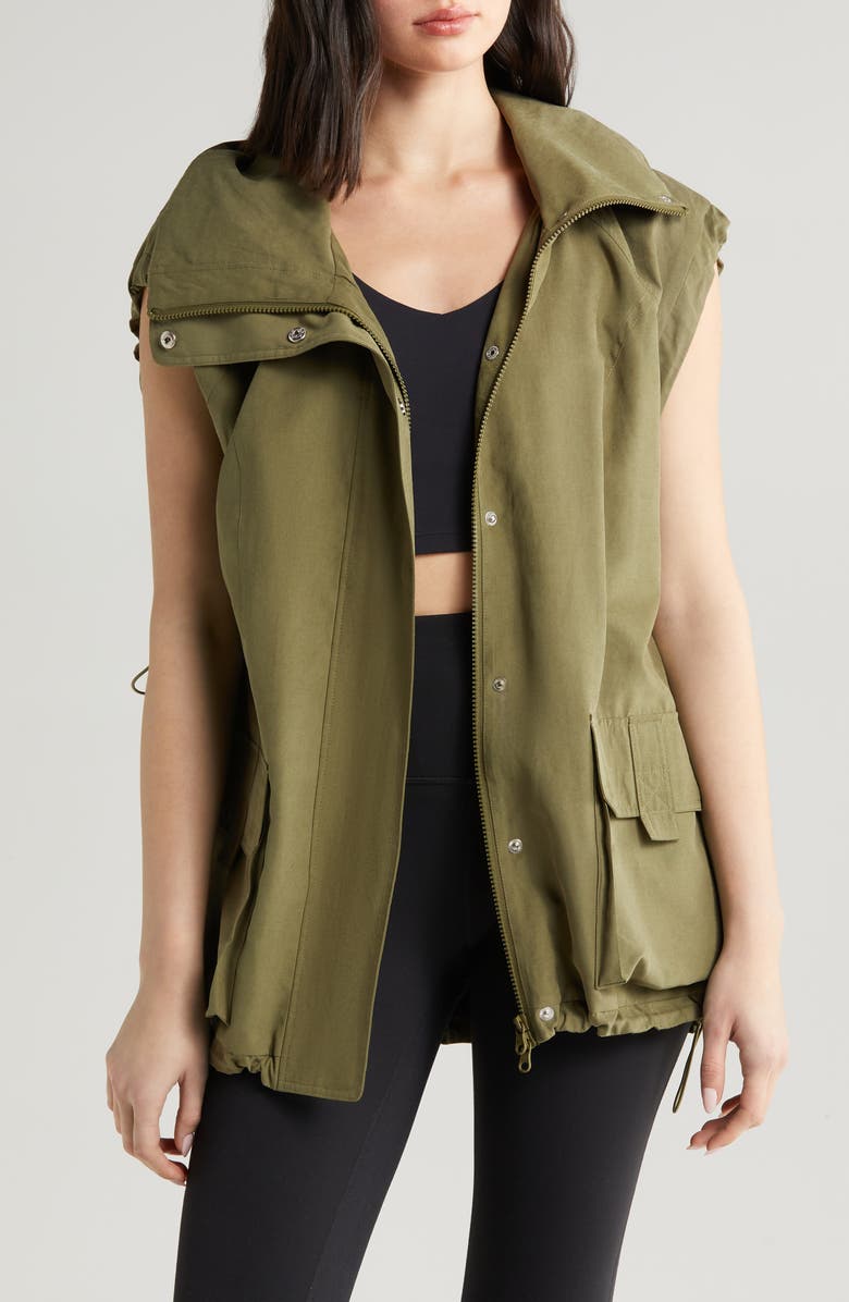 Blanc Noir Svetlana Oversize Vest, Main, color, Burnt Olive