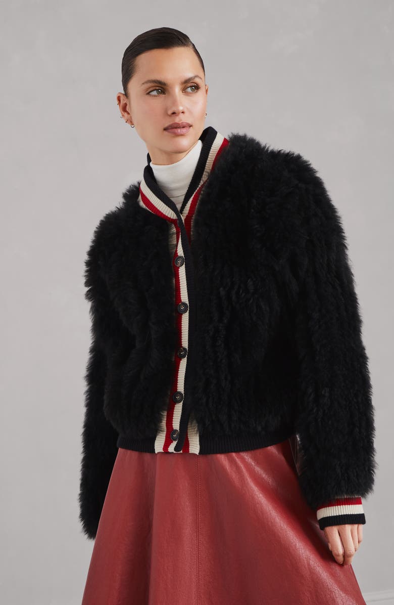 Brunello Cucinelli Cozy shearling hooded cardigan in cashmere, Alternate, color, 