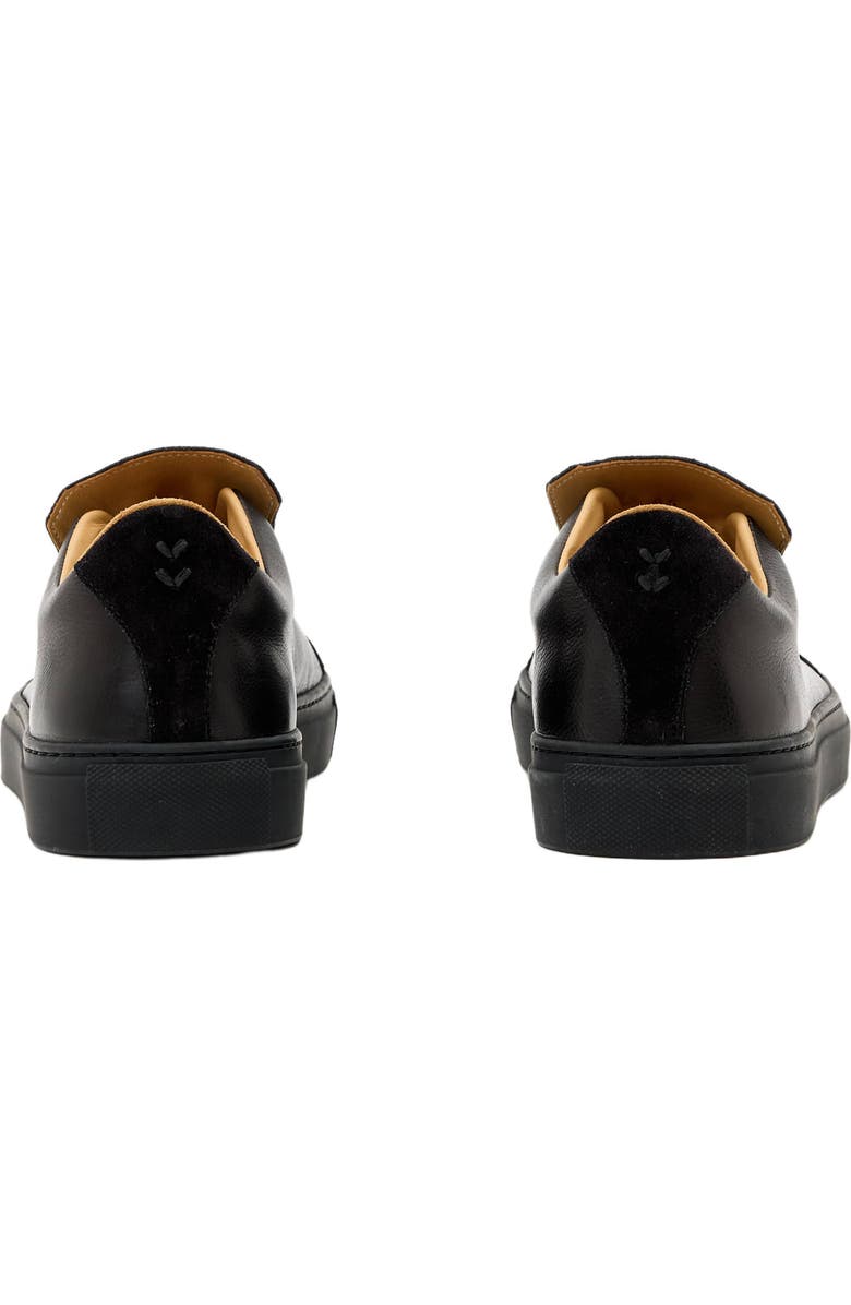 John Varvatos Reed Laceless Low Top Sneaker, Alternate, color, Black