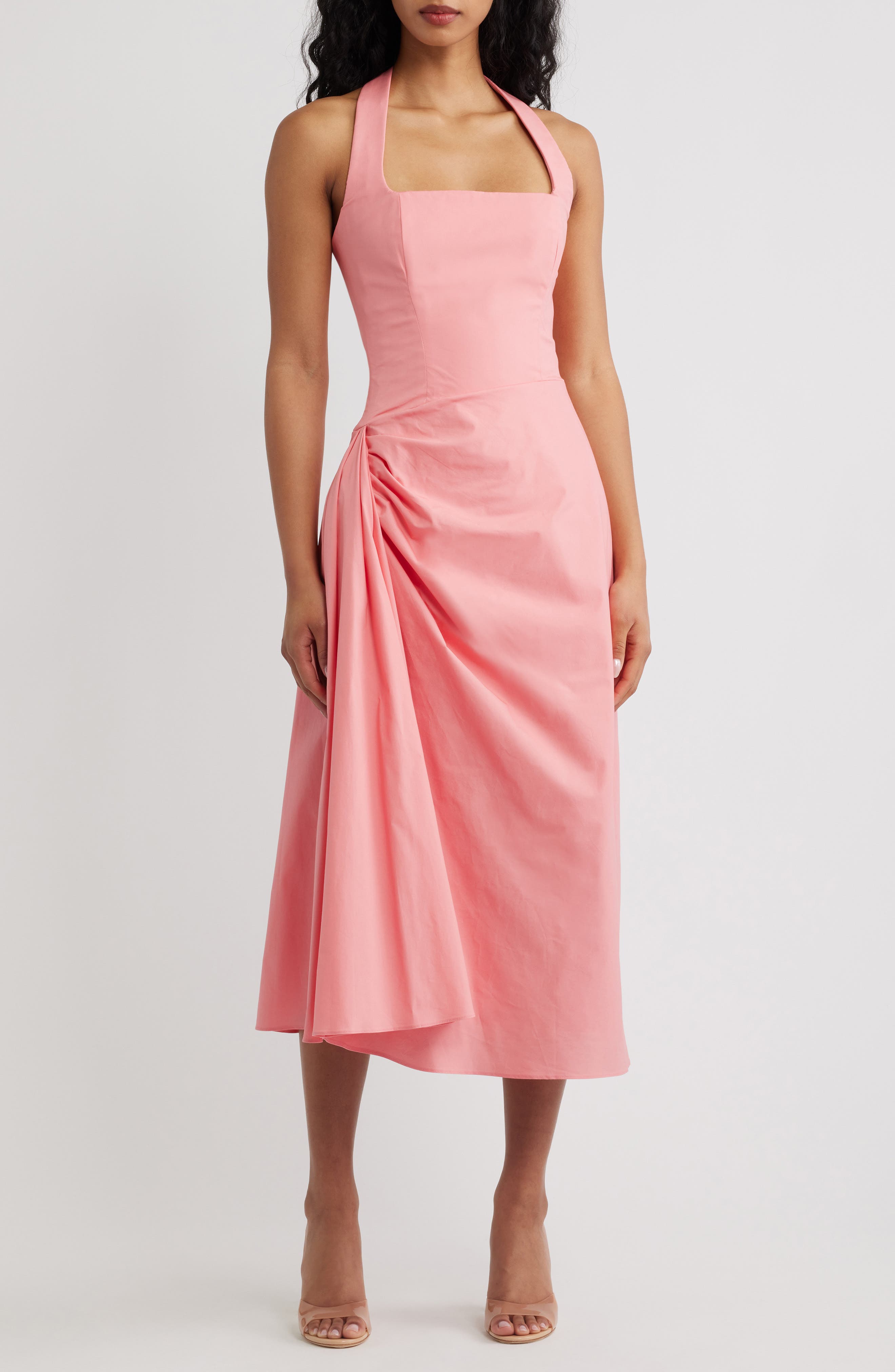 halter top cocktail dress Backless Prom Pleated Tiered Ruffle Sexy Party Dress Ms26042210 or contrast with black accessories for something sharper Halter Neck Corset Mini Dress