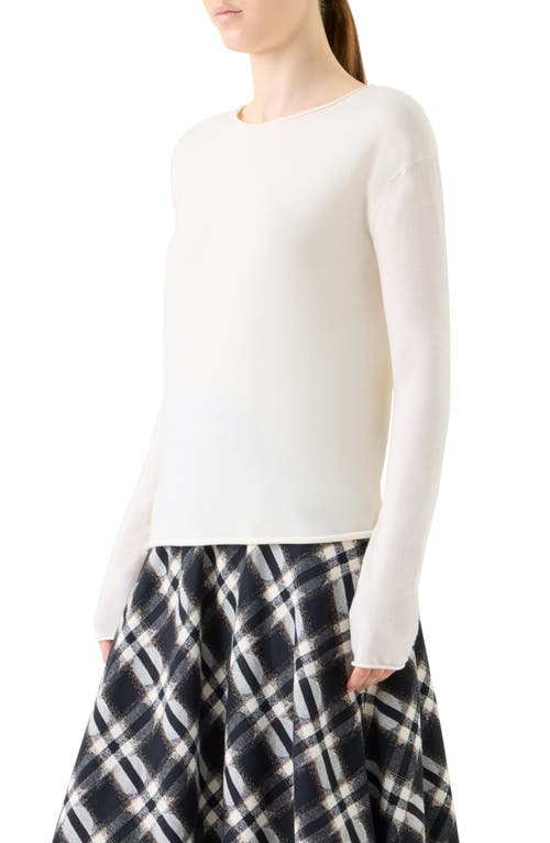 Akris Punto Wool Crewneck Top In White