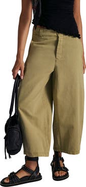 Free People Lay Down Ankle Wide Leg Chinos