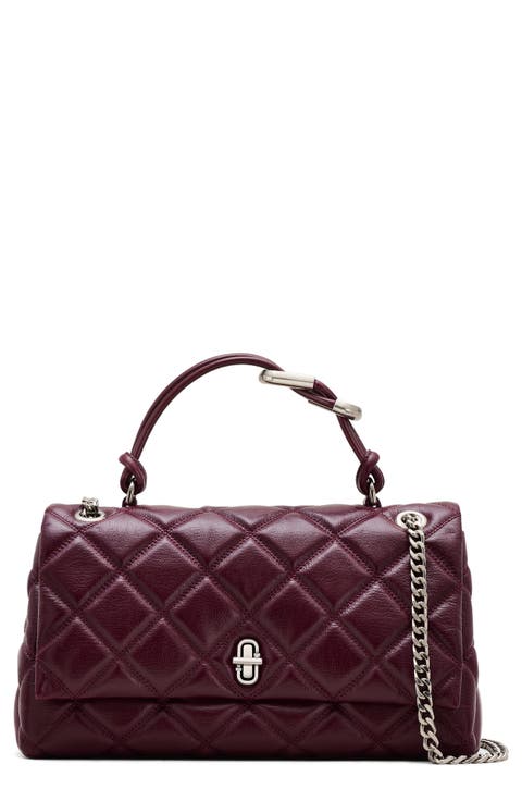 The Dual Chain Diamond Quilted Convertible Leather Shoulder Bag