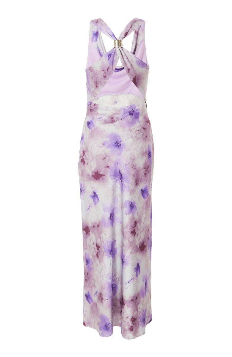 QUIZ Floral Cowl Maxi Dress, Alternate, color, Lilac
