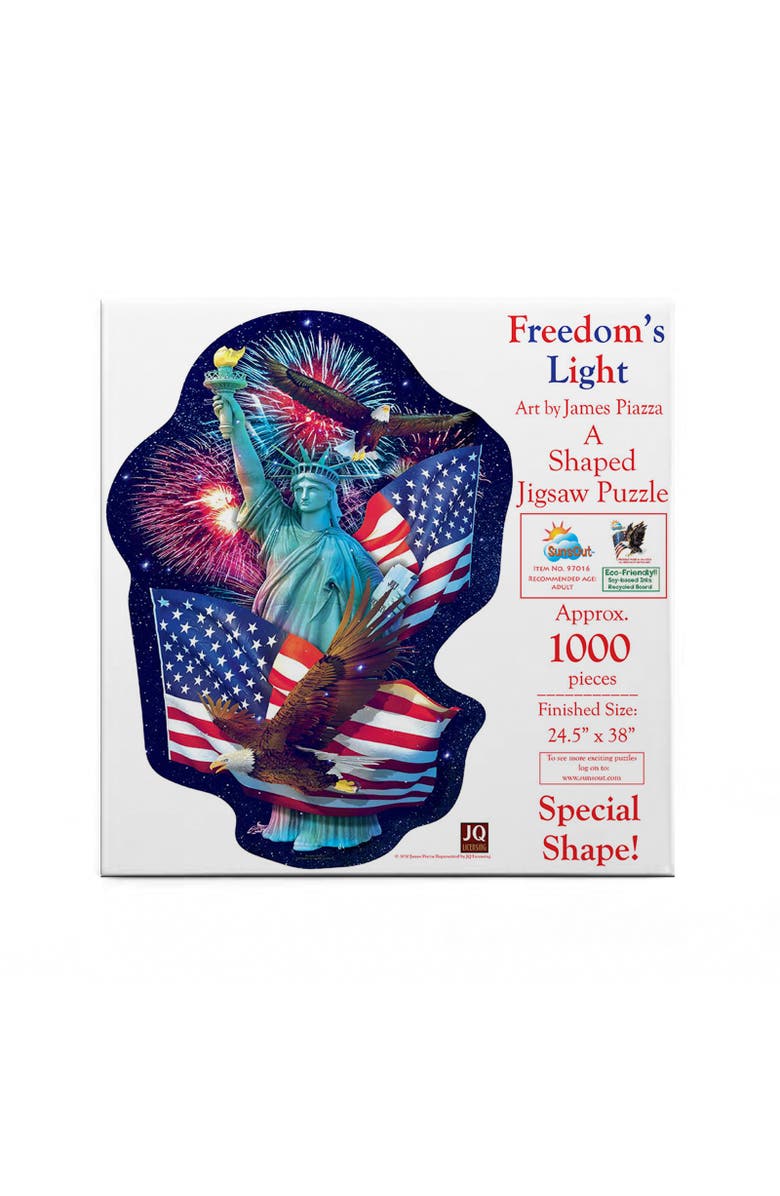Sunsout Freedom's Light 1000 piece Jigsaw Puzzle for Adults Special Shape, Alternate, color, Multicolor