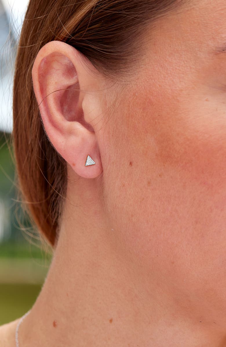 SAVVY CIE JEWELS CZ Triangle Stud Earrings, Alternate, color, 