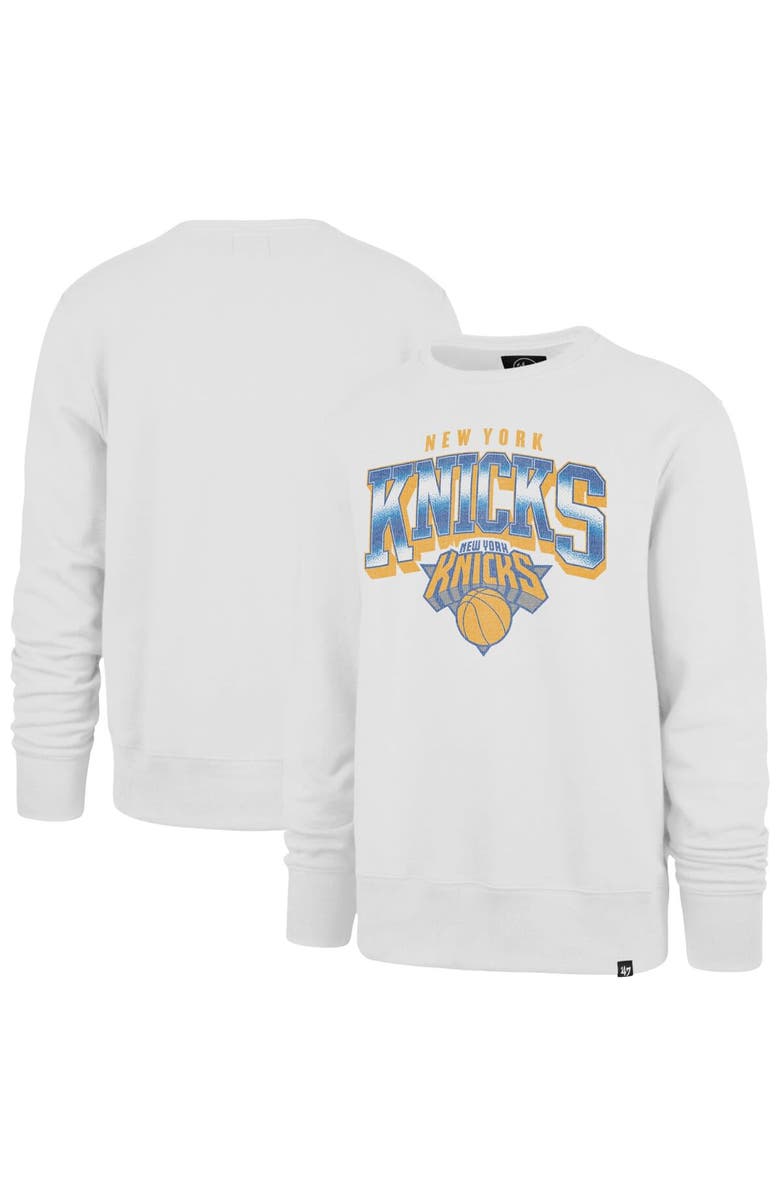 '47 Men's '47 Cream New York Knicks Big & Tall Spotlight Headline Pullover Sweatshirt, Main, color, Cream