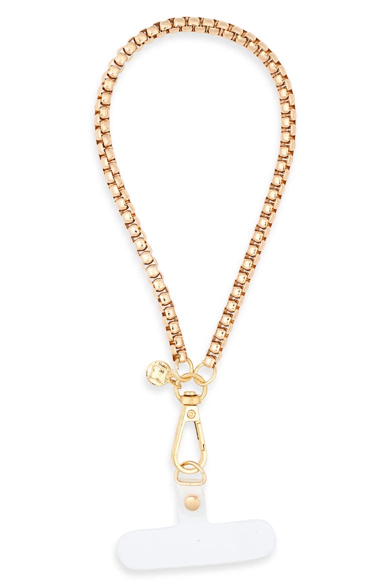 Thick Box Chain Phone Jewelry, Main, color, GOLD