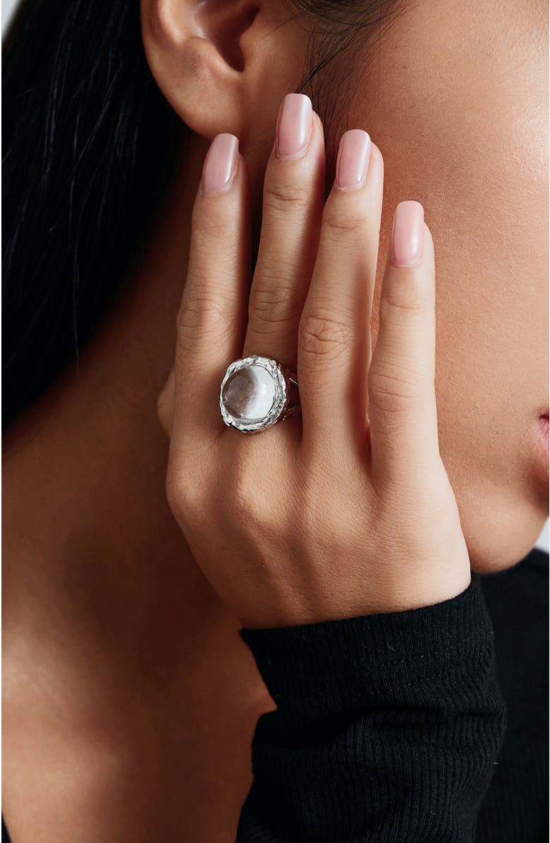 RC RETRO CHIC Whispers Ring, Alternate, color, Silver & Crystal Clear