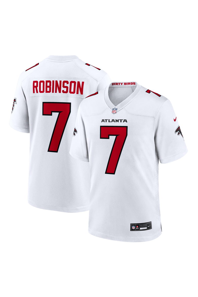 Men's Nike Bijan Robinson White Atlanta Falcons Game Jersey, Main, color, White