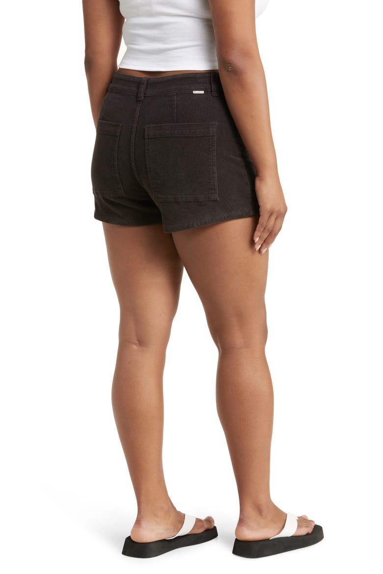 Free Fall Stretch Cotton Corduroy Shorts, Alternate, color, BLACK