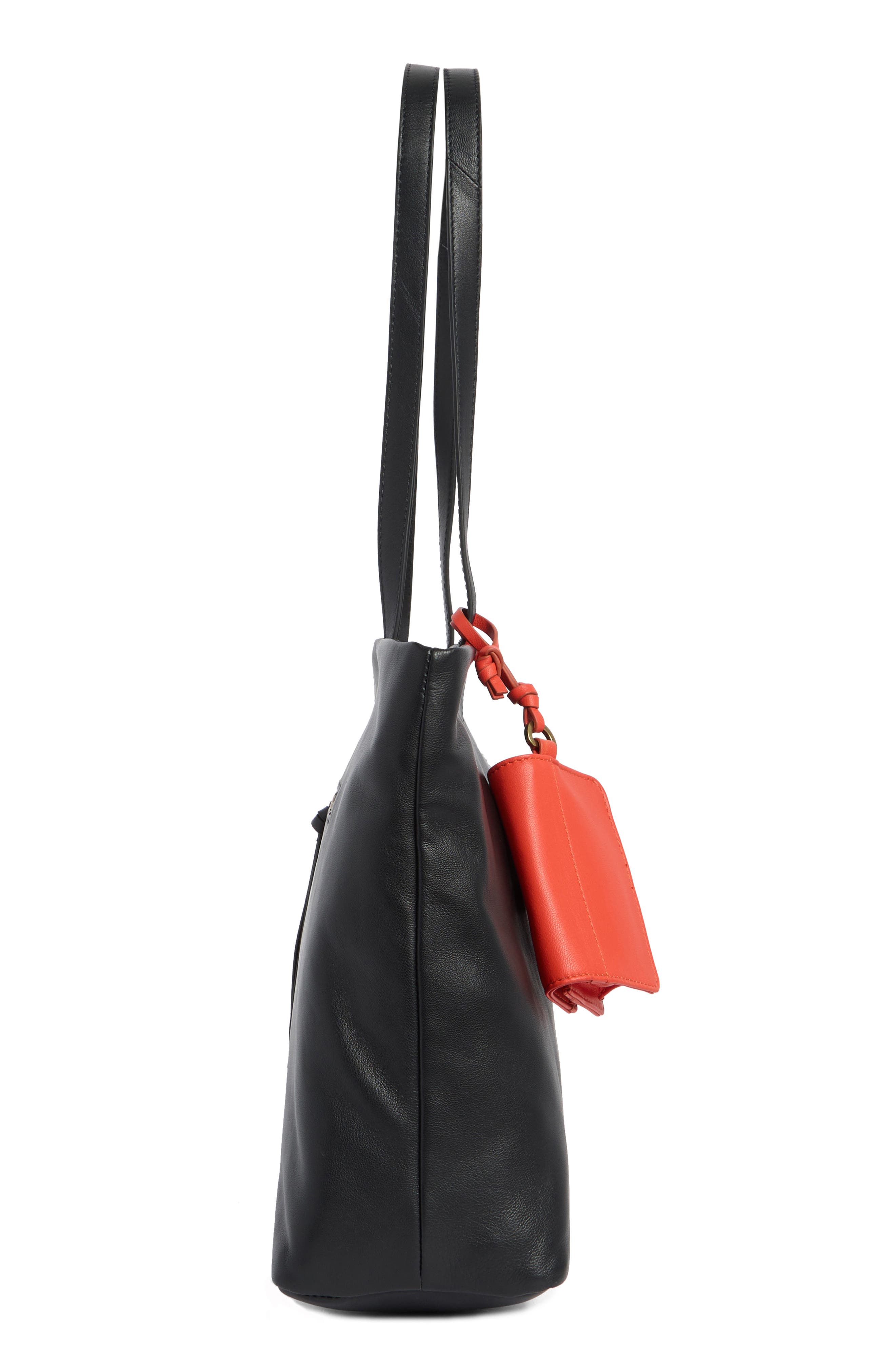 Lucky Brand Tess Leather Tote Bag, Alternate, color, Black