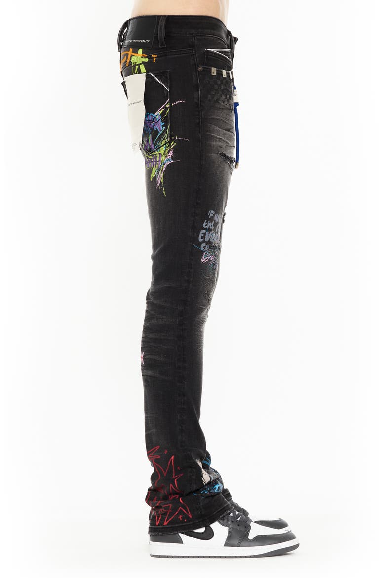Lenny 603 Bootcut Jeans, Alternate, color, GRAFFITI