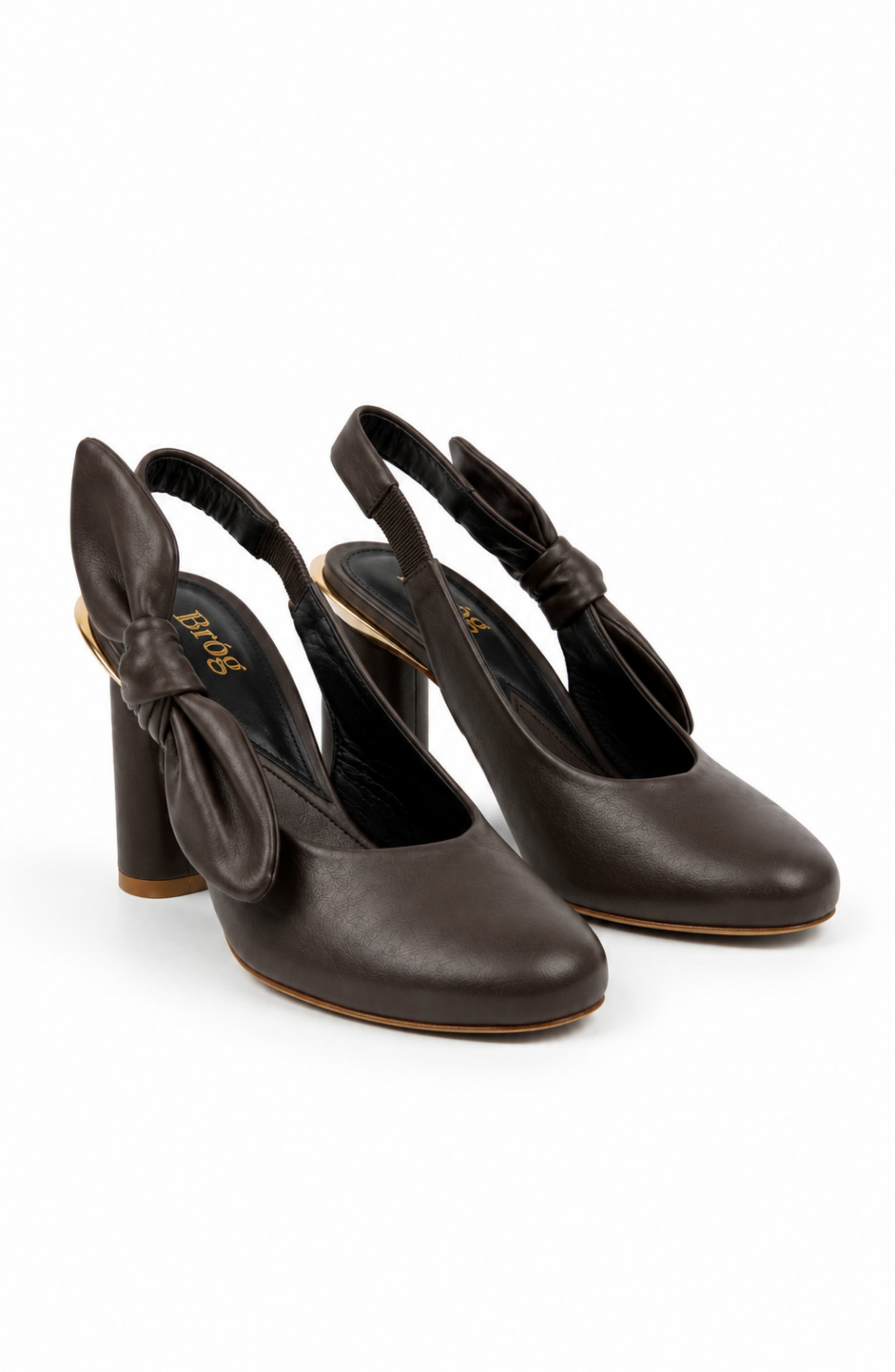Una Slingback Pump Column Heel Cocoa Brown, Main, color, Cocoa Brown