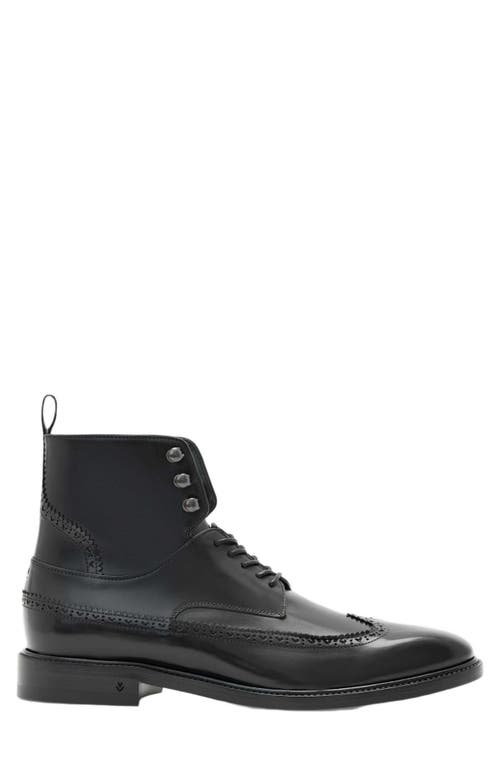 John Varvatos Harrison Longwing Leather Boot In Black