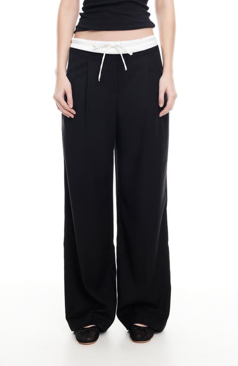 Frankie Pleated Tie Waist Pants