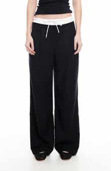LIONESS Frankie Pleated Tie Waist Pants