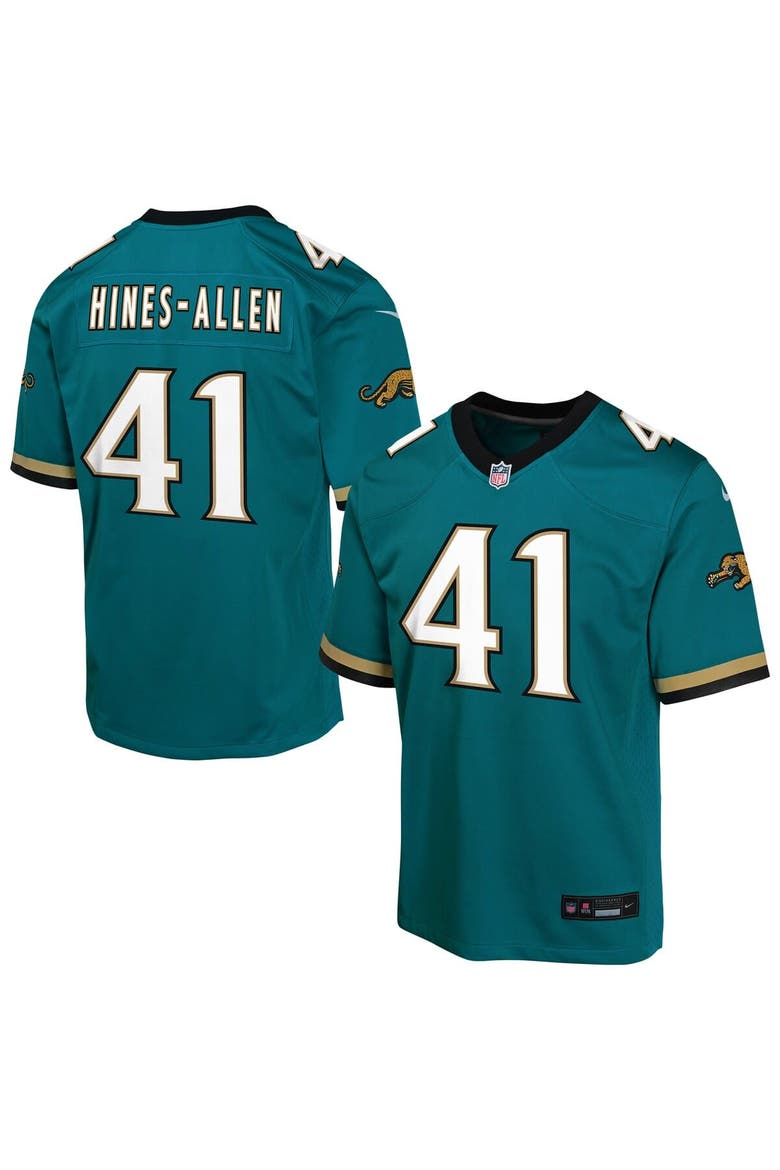 Youth Nike Josh Hines-Allen Teal Jacksonville Jaguars Alternate 2 Prowler Throwback Game Jersey, Alternate, color, Teal
