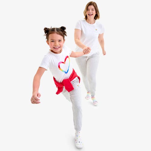 Primary Grown-ups Embroidered Classic Slub Crewneck Tee In White