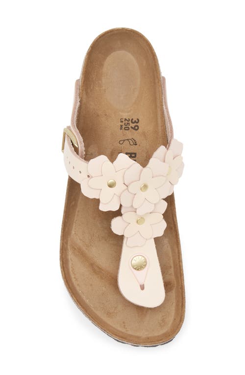 Birkenstock Gizeh Flower Flip Flop In Light Rose