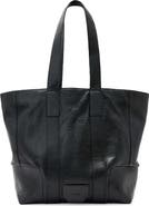 AllSaints Ares Grain Leather Open Tote Bag