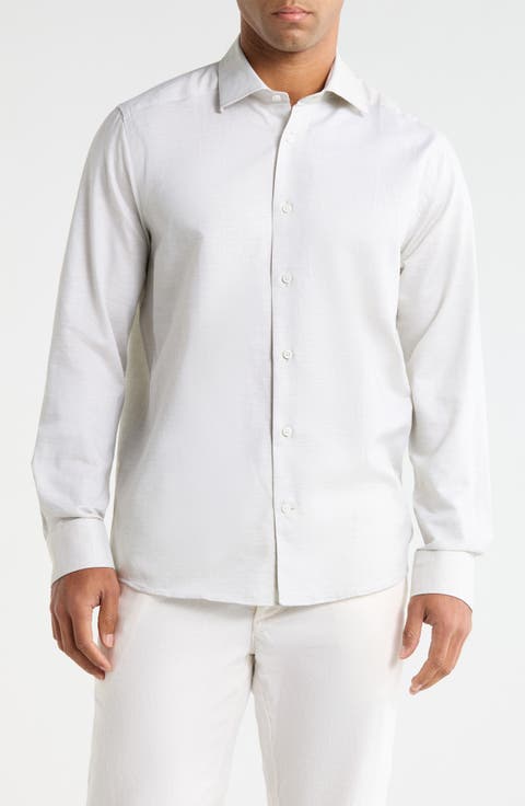 Danforth Stretch Cotton & Linen Blend Dress Shirt