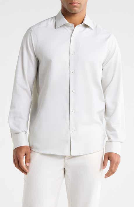 Danforth Stretch Cotton & Linen Blend Dress Shirt