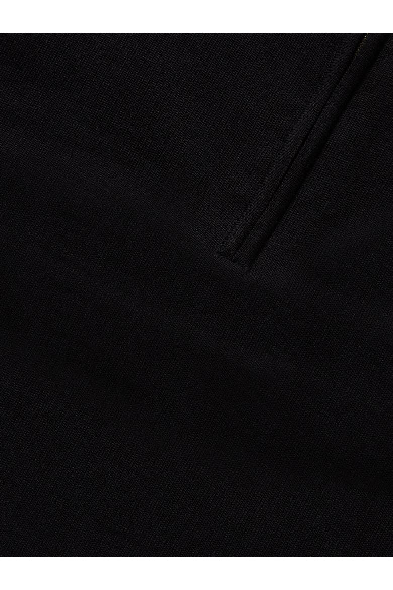 Eastwood Quarter Zip Sweater, Alternate, color, Black with Gray Tipping