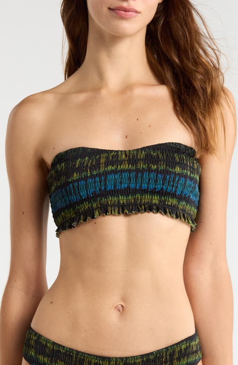 Marseille Tie Dye Smocked Bikini Top