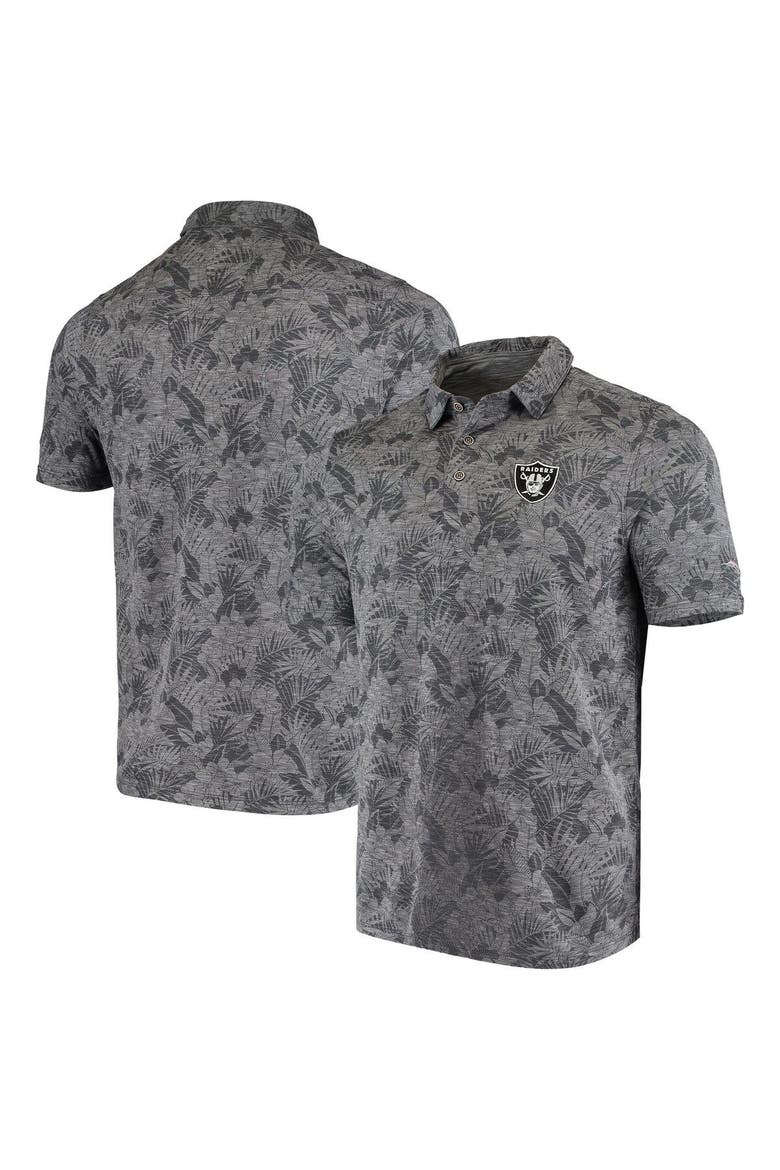 Men's Tommy Bahama Black Las Vegas Raiders Sport Palmetto Palms Polo, Alternate, color, Black