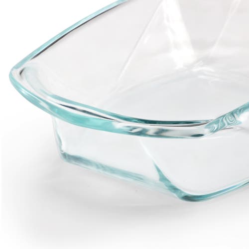 Soho Lounge Carnegie Hill 10 Inch X 5.9 Inch X 2.6 Inch Tempe Glass Loaf Pan With Built-in Handles In Blue