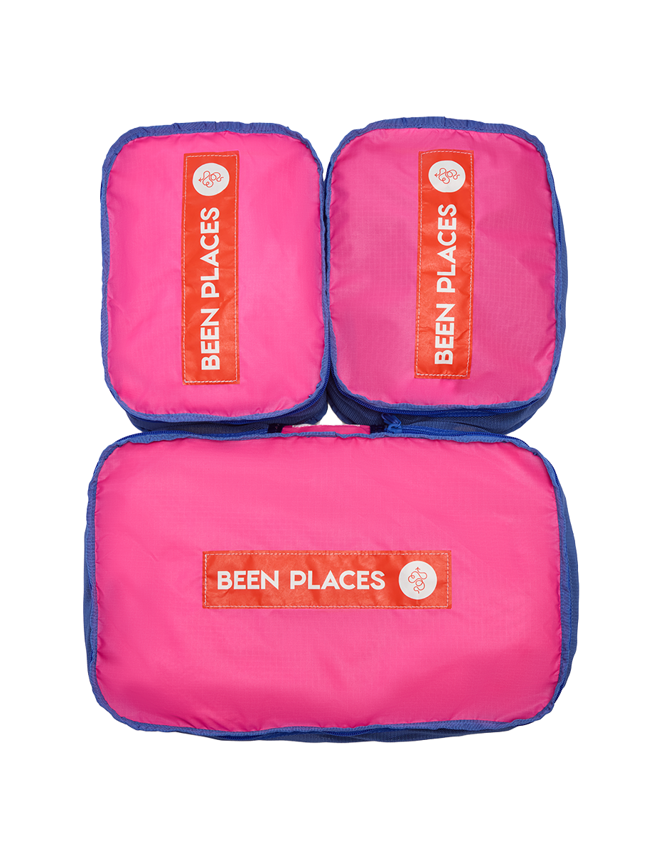 Baboon to the Moon Packing Cube Set, Alternate, color, Hyper Pink