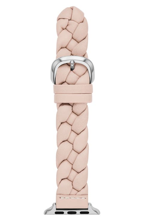 braided leather 20mm Apple Watch® watchband