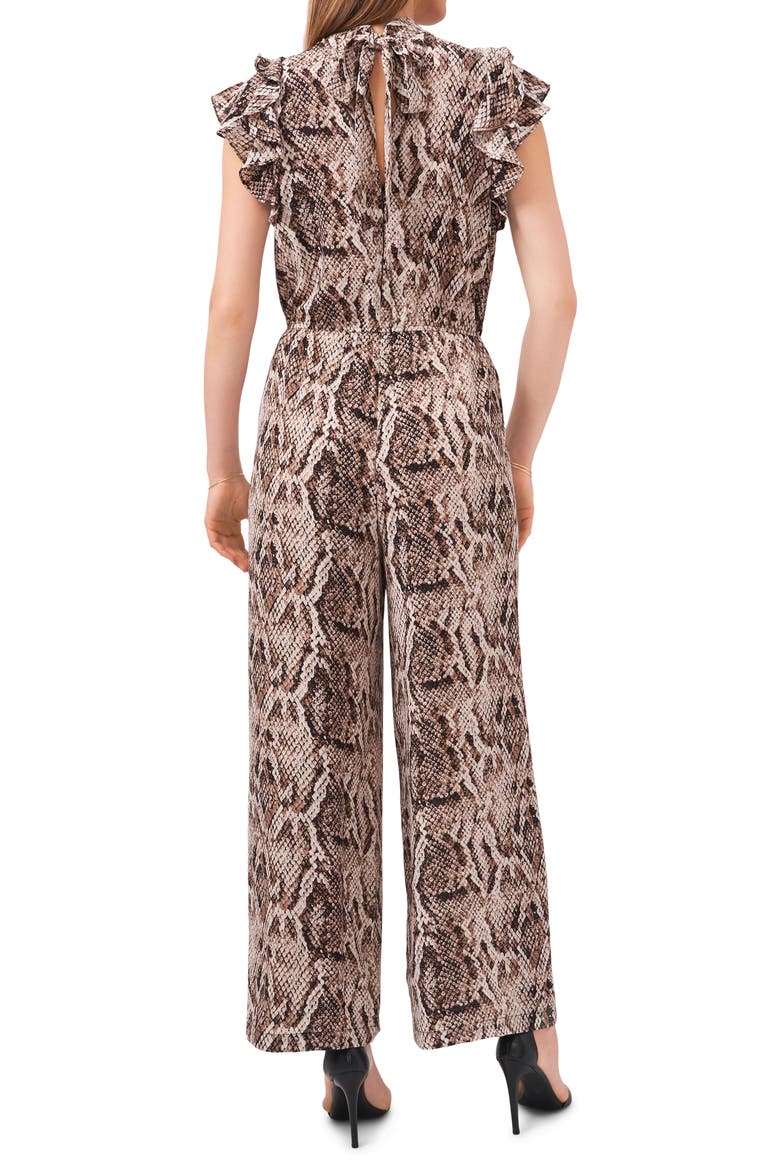 Flutter Sleeve Jumpsuit, Alternate, color, BIRCH MULTI