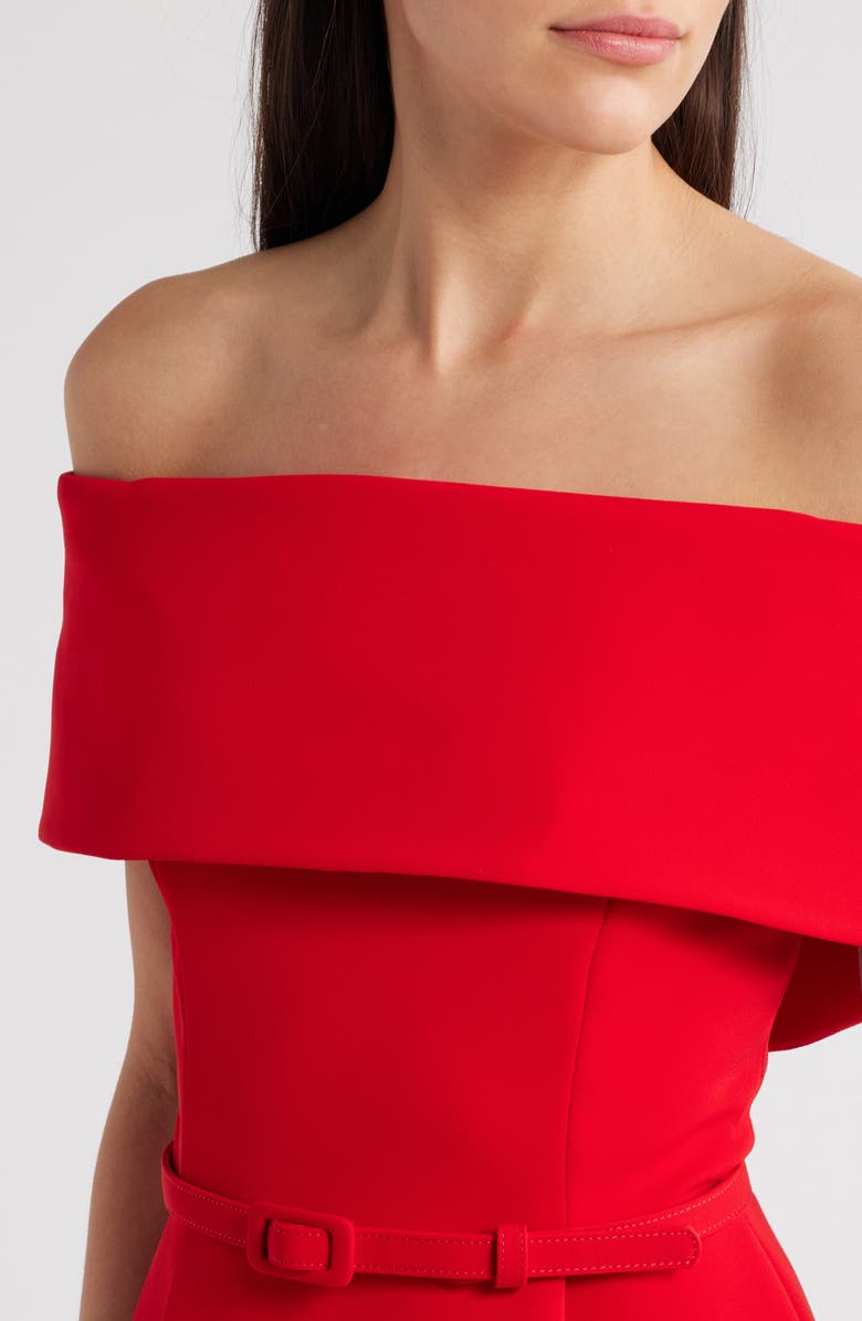 NADINE MERABI Harper Off-the-Shoulder Dress, Alternate, color, Red