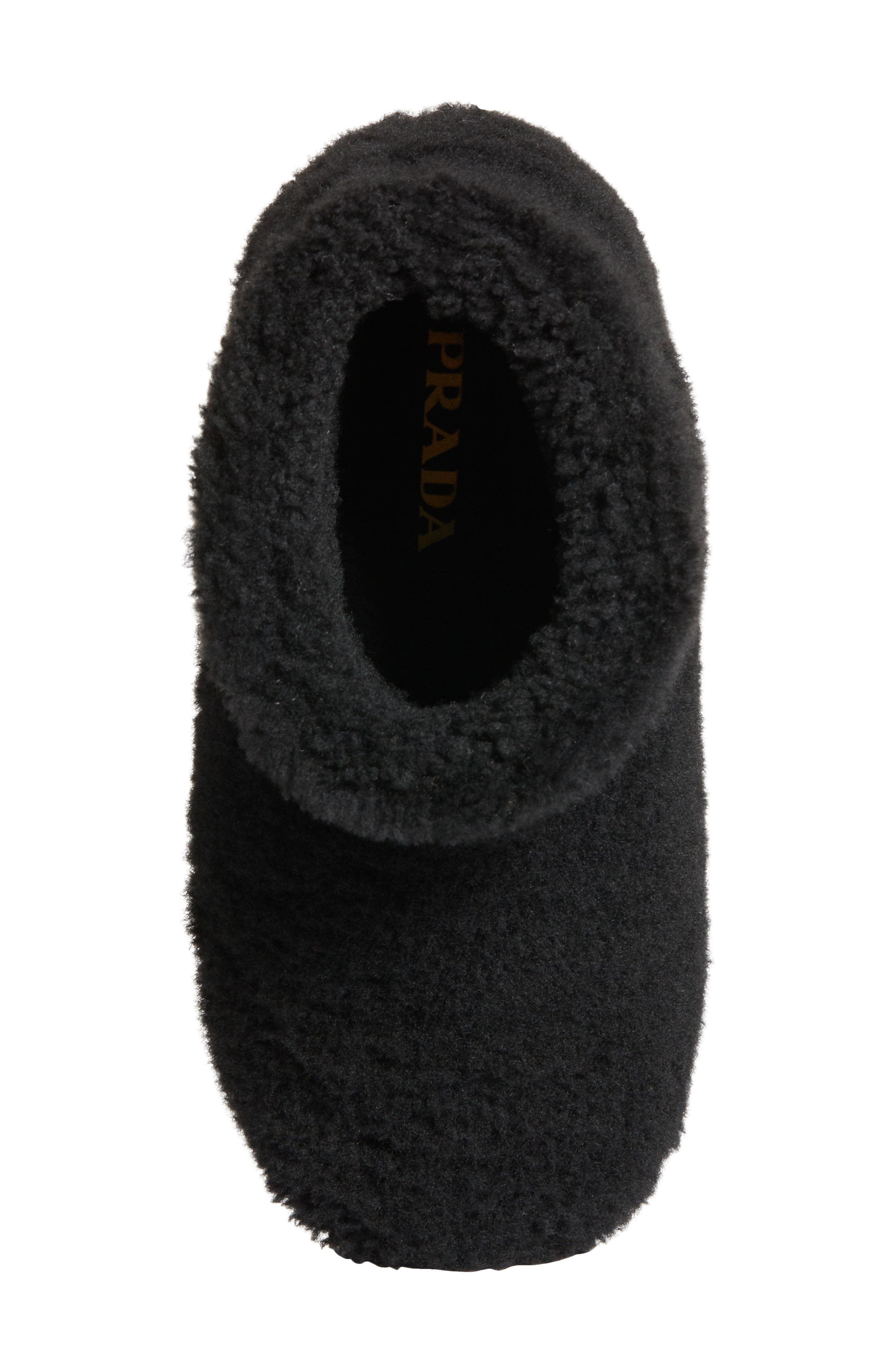 Prada Genuine Shearling Bootie, Alternate, color, 