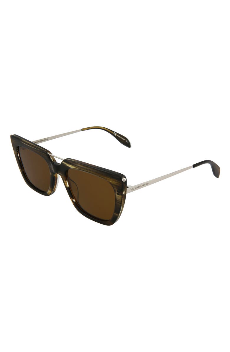 McQueen 54mm Cat Eye Sunglasses, Alternate, color,