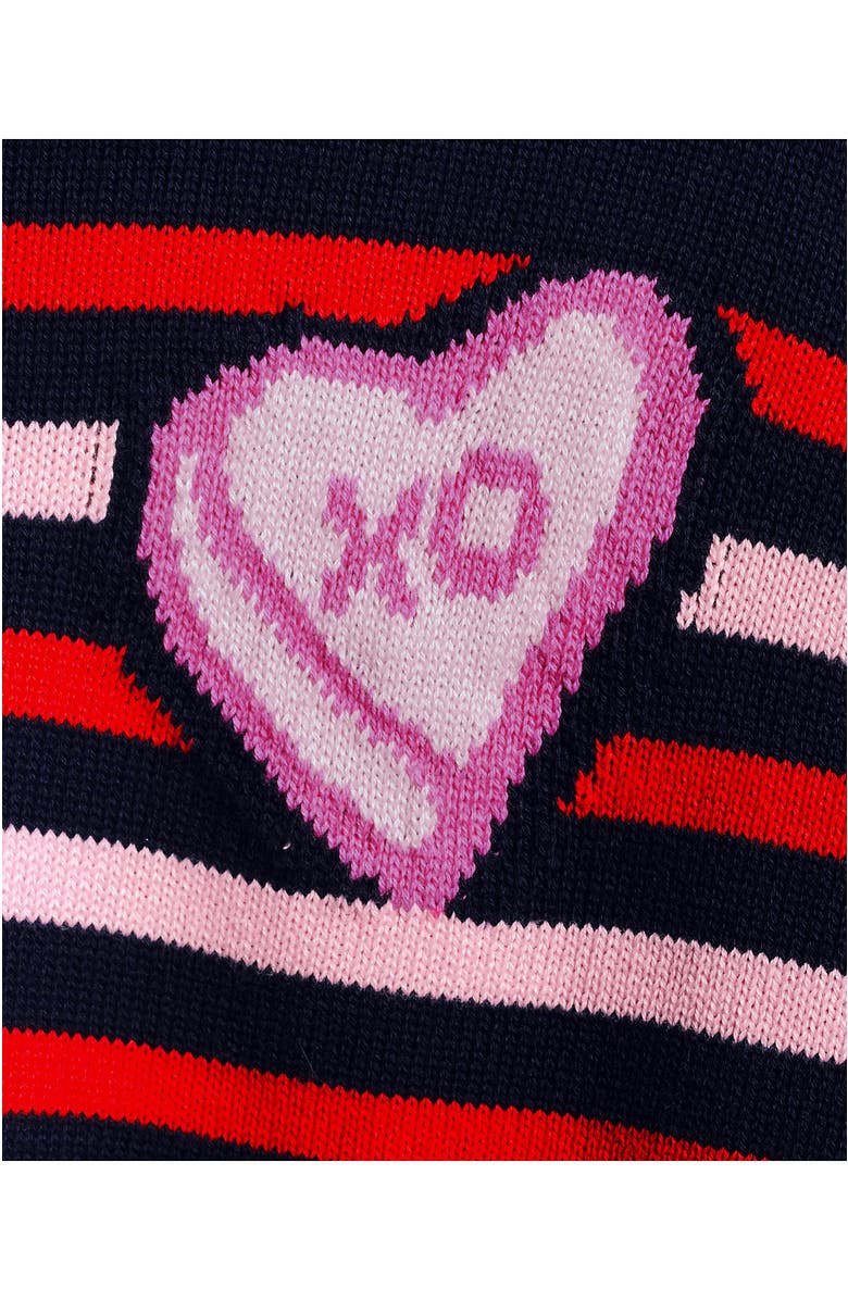 Lands' End Drifter Set in Sleeve Crew Neck Sweater, Alternate, color, Candy Heart/Navy/Red Stripe