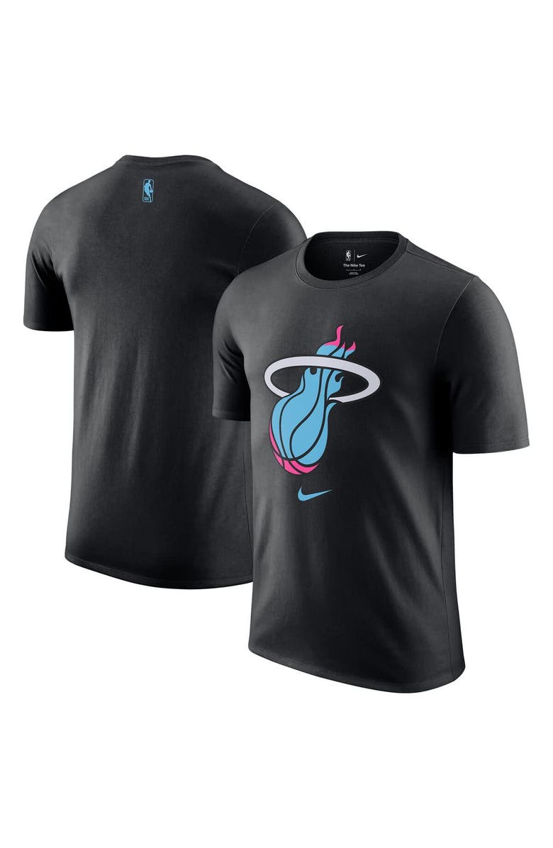 Nike Men's Nike  Black Miami Heat 2025/26 City Edition Remix Essential Logo T-Shirt, Main, color, Black