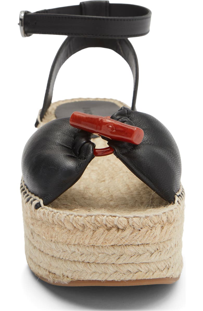 Longchamp Platform Espadrille Sandal, Alternate, color, Black