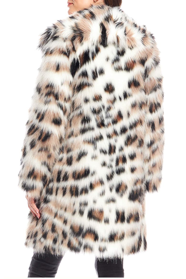 Wild Side Leopard Print Faux Fur Coat, Alternate, color, WHITE MULTI