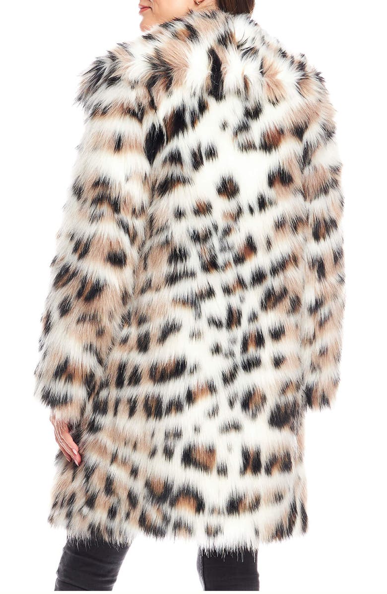 DONNA SALYERS FABULOUS FURS Wild Side Leopard Print Faux Fur Coat, Alternate, color, 