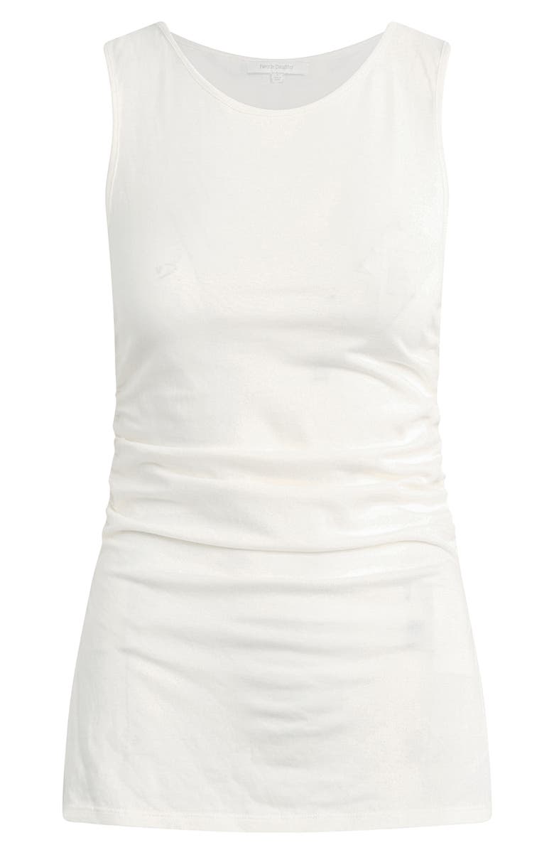 Favorite Daughter The Smooth Operator Ruched Cotton & Modal Tank, Alternate, color, Ivory