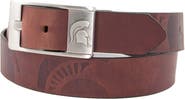 EAGLES WINGS Michigan State Spartans Brandish Leather Belt - Brown