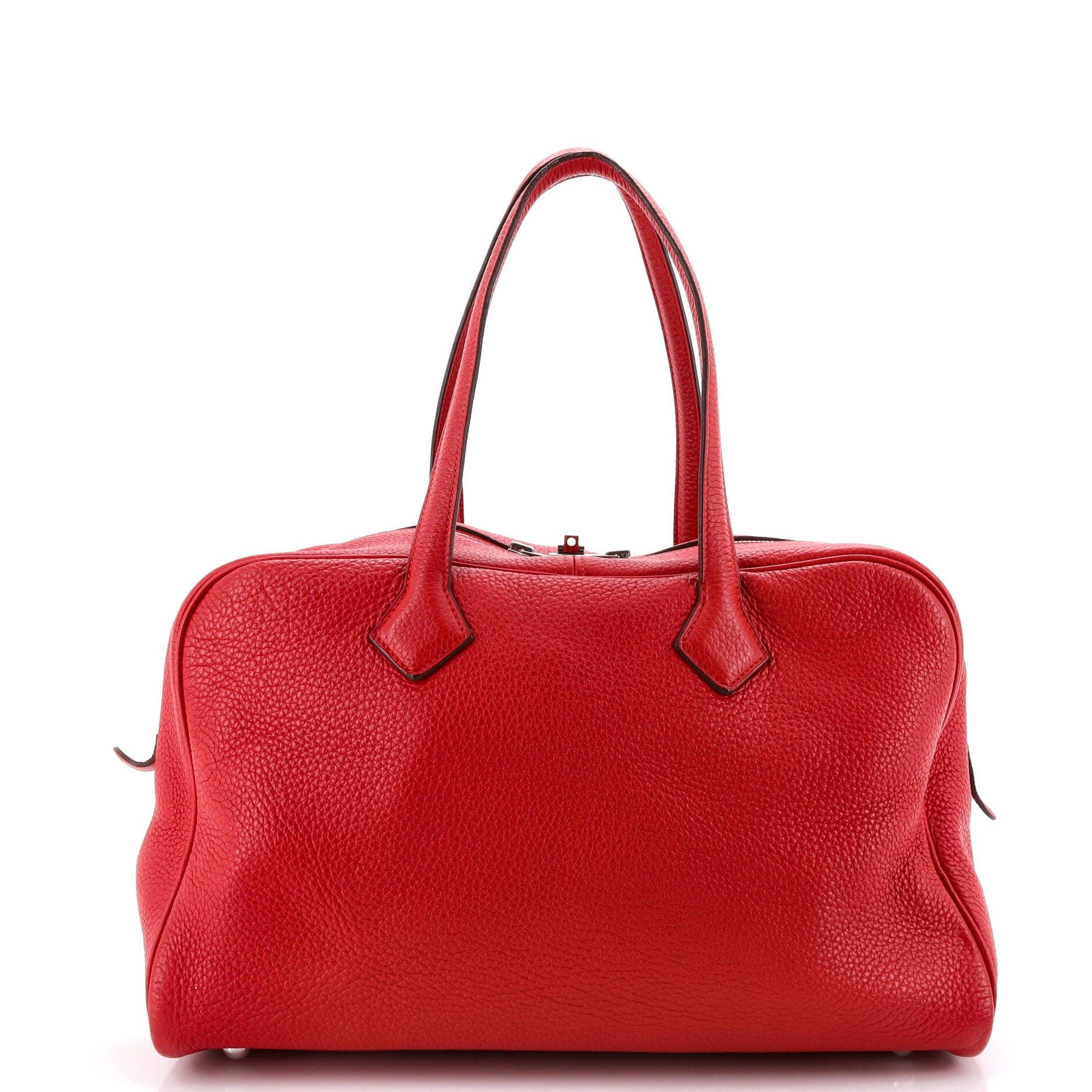 Pre-Owned Hermes Victoria II Bag Clemence 35, Alternate, color, Rouge Vif