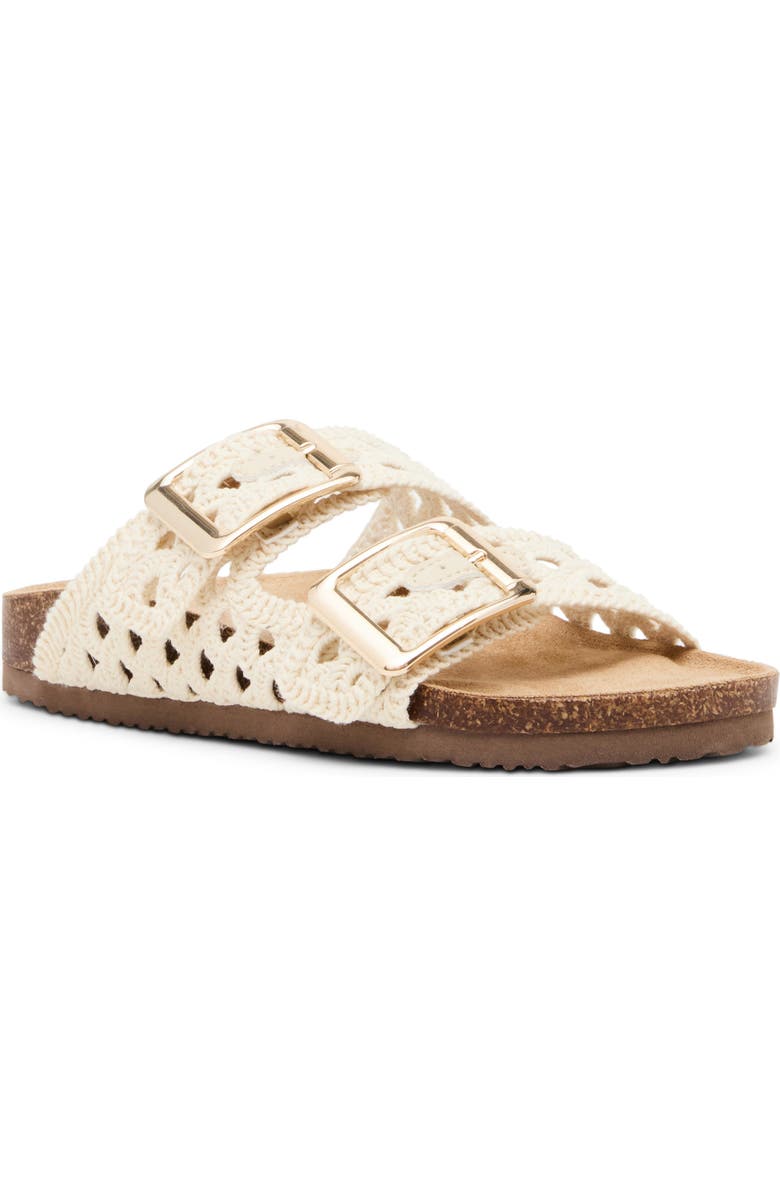 Madden Girl <p>Bodie Crochet Slide Sandal (Women) </p>, Main, color, Light Natural