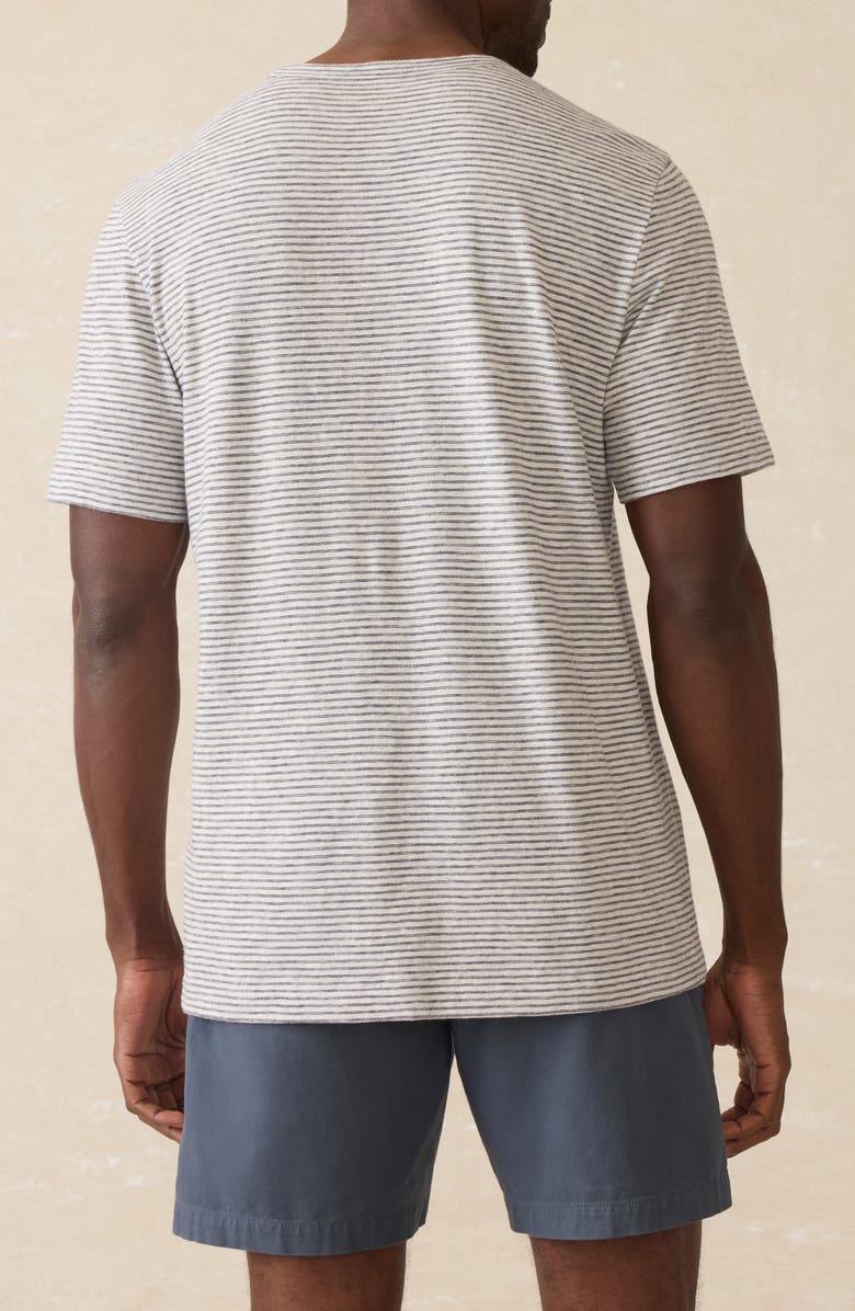 Faherty Sunwashed Stripe T-Shirt, Alternate, color, Silver Sea Stripe
