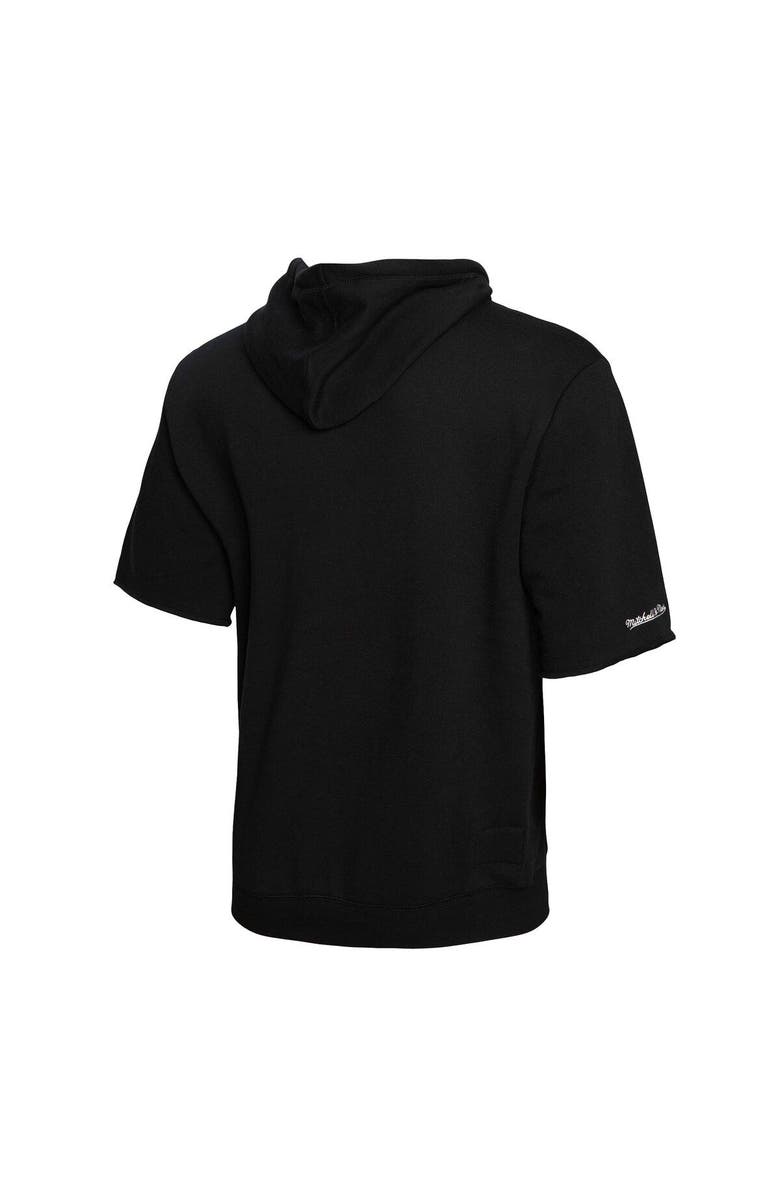 Mitchell & Ness Men's Mitchell & Ness Black Chicago White Sox Cooperstown Collection Washed Fleece Pullover Short Sleeve Hoodie, Alternate, color,